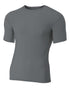 A4 Youth Short Sleeve Compression Crew (NB3130), Color 'Graphite'