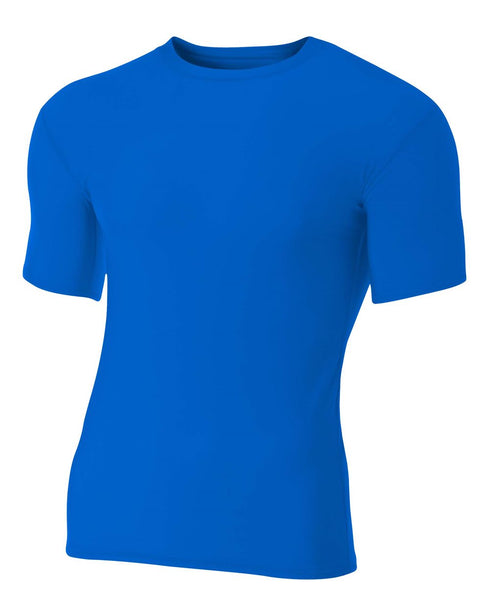 A4 Youth Short Sleeve Compression Crew (NB3130), Color 'Royal'