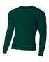A4 Youth Long Sleeve Compression Crew (NB3133), Color 'Forest'