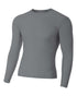 A4 Youth Long Sleeve Compression Crew (NB3133), Color 'Graphite'