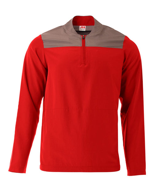 A4 The Element Quarter Zip (N4014), Color 'Scarlet/Graphite'