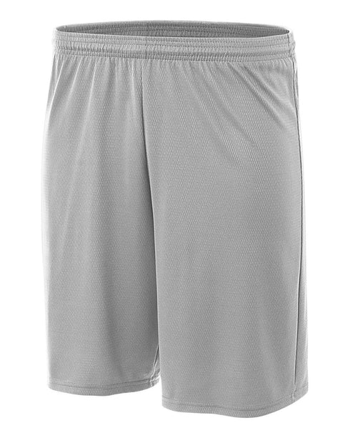 A4 7" Power Mesh Practice Short (N5378), Color 'Silver'