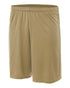 A4 7" Power Mesh Practice Short (N5378), Color 'Vegas Gold'