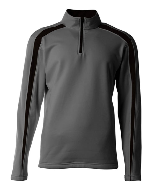 A4 Spartan Fleece Quarter Zip (NB4005), Color 'Graphite/Black'