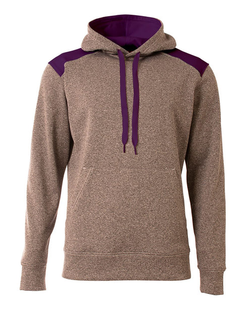 A4 Tourney Fleece Hoodie (N4093), Color 'Heather/Purple'