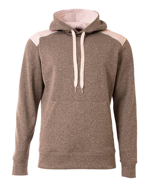 A4 Tourney Fleece Hoodie (N4093), Color 'Heather/White'