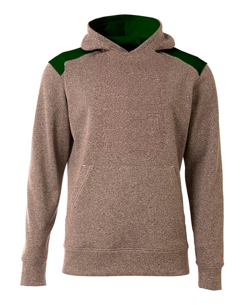 A4 Tourney Youth Fleece Hoodie (NB4093), Color 'Heather/Forest'