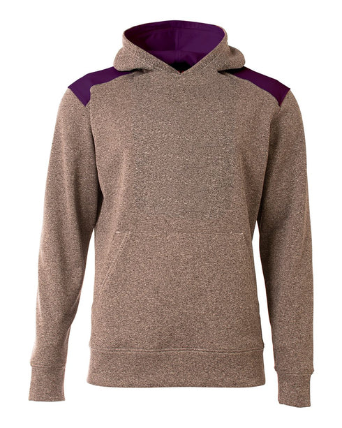 A4 Tourney Youth Fleece Hoodie (NB4093), Color 'Heather/Purple'