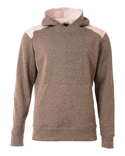 A4 Tourney Youth Fleece Hoodie (NB4093), Color 'Heather/White'