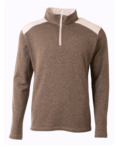 A4 Tourney Quarter Zip (N4094), Color 'Heather/White'