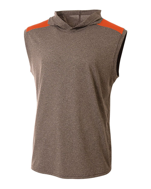A4 Tourney Hooded Tee (N3031), Color 'Heather/Orange'