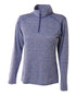 A4 Inspire Space Dye Quarter Zip (NW4010), Color 'Light Blue'
