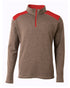 A4 Tourney Fleece Quarter Zip (NB4094), Color 'Heather/Scarlet'
