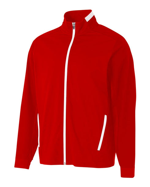 A4 League Youth Full Zip Jacket (NB4261), Color 'Scarlet/White'