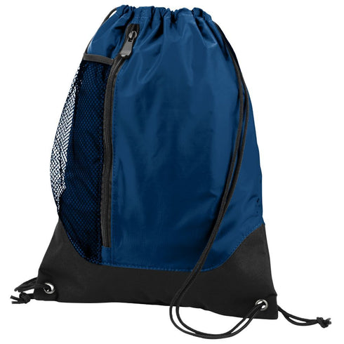Augusta Sportswear Tres Drawstring Backpack (1149), Color 'Navy/Black'