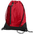 Augusta Sportswear Tres Drawstring Backpack (1149), Color 'Red/Black'