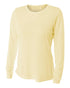 A4 Women's Long Sleeve Performance Crew, Sizes 2XL-4XL (NW3002), Color 'Light Yellow'