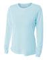 A4 Women's Long Sleeve Performance Crew, Sizes 2XL-4XL (NW3002), Color 'Pastel Blue'
