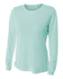 A4 Women's Long Sleeve Performance Crew, Sizes 2XL-4XL (NW3002), Color 'Pastel Mint'