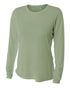 A4 Women's Long Sleeve Performance Crew, Sizes 2XL-4XL (NW3002), Color 'Olive'