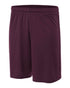 A4 7" Power Mesh Practice Short (N5378), Color 'Maroon'