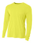 A4 Youth Cooling Performance Long Sleeve Crew (N3165), Color 'Safety Yellow'