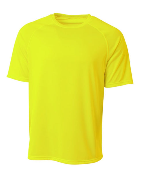 A4 SureColor Short Sleeve Cationic Tee (N3393), Color 'Safety Yellow'
