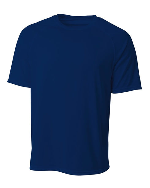 A4 Youth SureColor Short Sleeve Cationic Tee (NB3393), Color 'Navy'