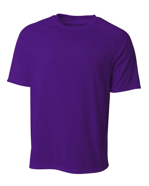 A4 Youth SureColor Short Sleeve Cationic Tee (NB3393), Color 'Purple'