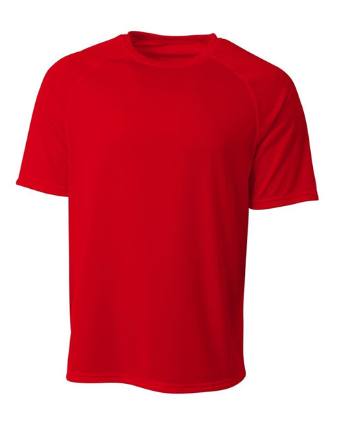 A4 Youth SureColor Short Sleeve Cationic Tee (NB3393), Color 'Scarlet'