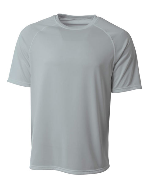 A4 Youth SureColor Short Sleeve Cationic Tee (NB3393), Color 'Silver'