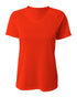 A4 Women's SureColor Short Sleeve Cationic Tee (NW3393), Color 'Athletic Orange'