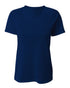 A4 Women's SureColor Short Sleeve Cationic Tee (NW3393), Color 'Navy'