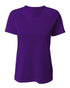 A4 Women's SureColor Short Sleeve Cationic Tee (NW3393), Color 'Purple'