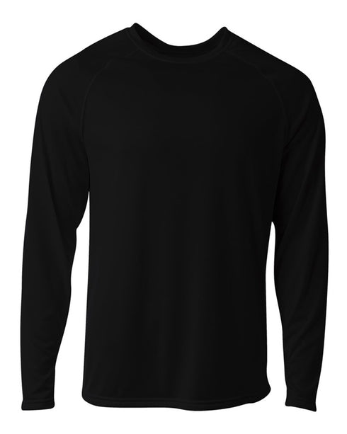 A4 SureColor Long Sleeve Cationic Tee (N3396), Color 'Black'