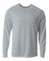 A4 Youth SureColor Long Sleeve Cationic Tee (NB3396), Color 'Silver'