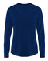 A4 Women's SureColor Long Sleeve Cationic Tee (NW3396), Color 'Navy'