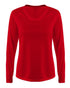 A4 Women's SureColor Long Sleeve Cationic Tee (NW3396), Color 'Scarlet'