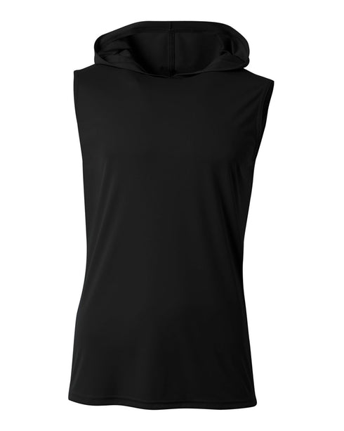 A4 Cooling Performance Sleeveless Hoodie (N3410), Color 'Black'