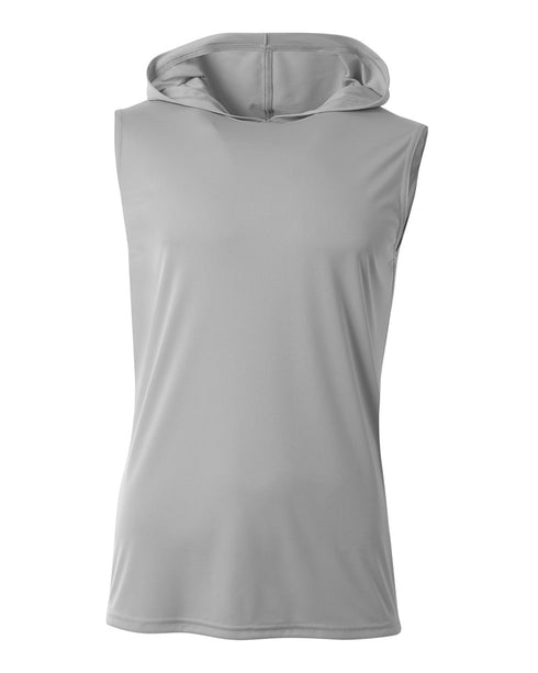 A4 Cooling Performance Sleeveless Hoodie (N3410), Color 'Silver'