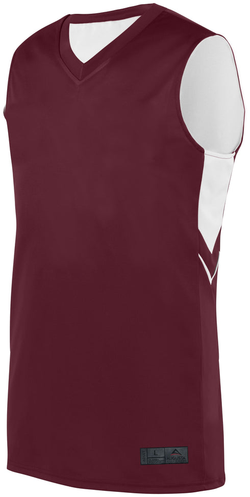 Augusta Sportswear Alley-Oop Reversible Jersey (1166), Color 'Maroon/White'
