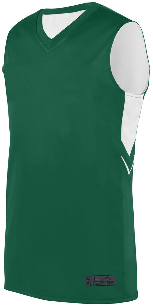 Augusta Sportswear Alley-Oop Reversible Jersey (1166), Color 'Dark Green/White'