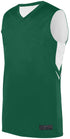 Augusta Sportswear Youth Alley-Oop Reversible Jersey (1167), Color 'Dark Green/White'