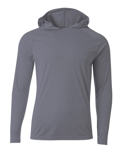 A4 Cooling Performance Long Sleeve Hoodie (N3409), Color 'Graphite'