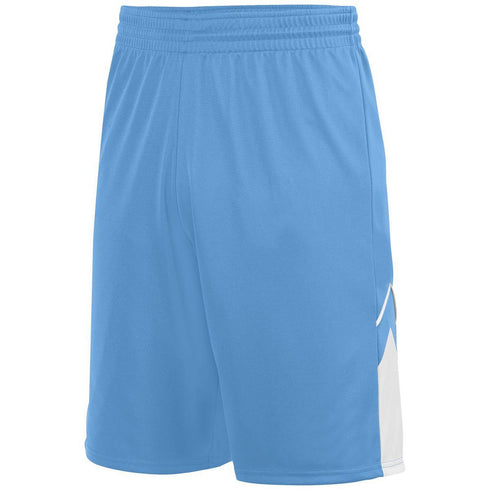 Augusta Sportswear Alley-Oop Reversible Shorts (1168), Color 'Columbia Blue/White'