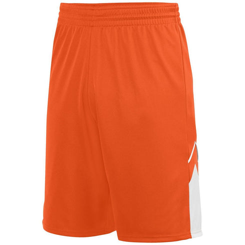 Augusta Sportswear Alley-Oop Reversible Shorts (1168), Color 'Orange/White'