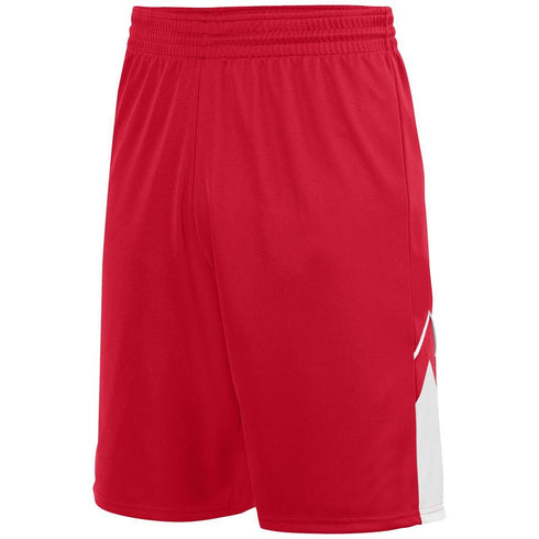 Augusta Sportswear Alley-Oop Reversible Shorts (1168), Color 'Red/White'