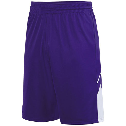 Augusta Sportswear Alley-Oop Reversible Shorts (1168), Color 'Purple/White'