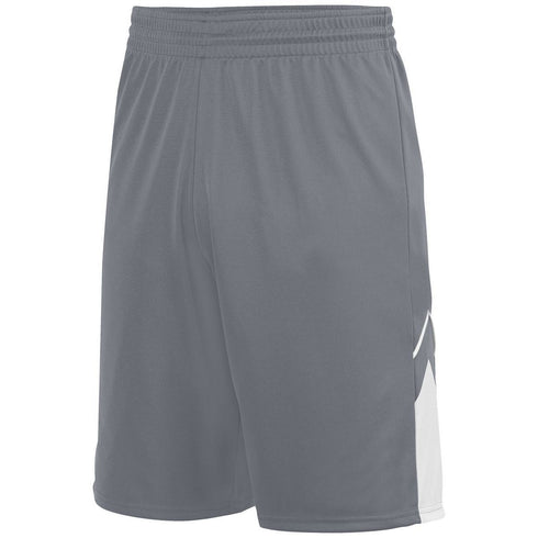 Augusta Sportswear Youth Alley-Oop Reversible Shorts (1169), Color 'Graphite/White'