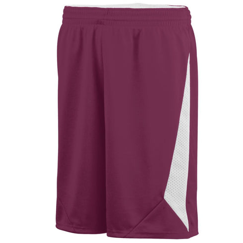 Augusta Sportswear Youth Slam Dunk Shorts (1176-C), Color 'Maroon/White'